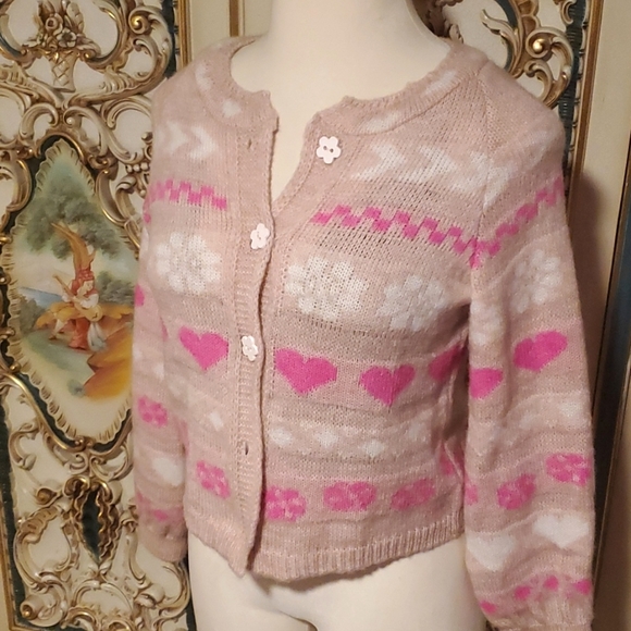 Fobya button down wool-blend cardigan large NWOT - Picture 2 of 10